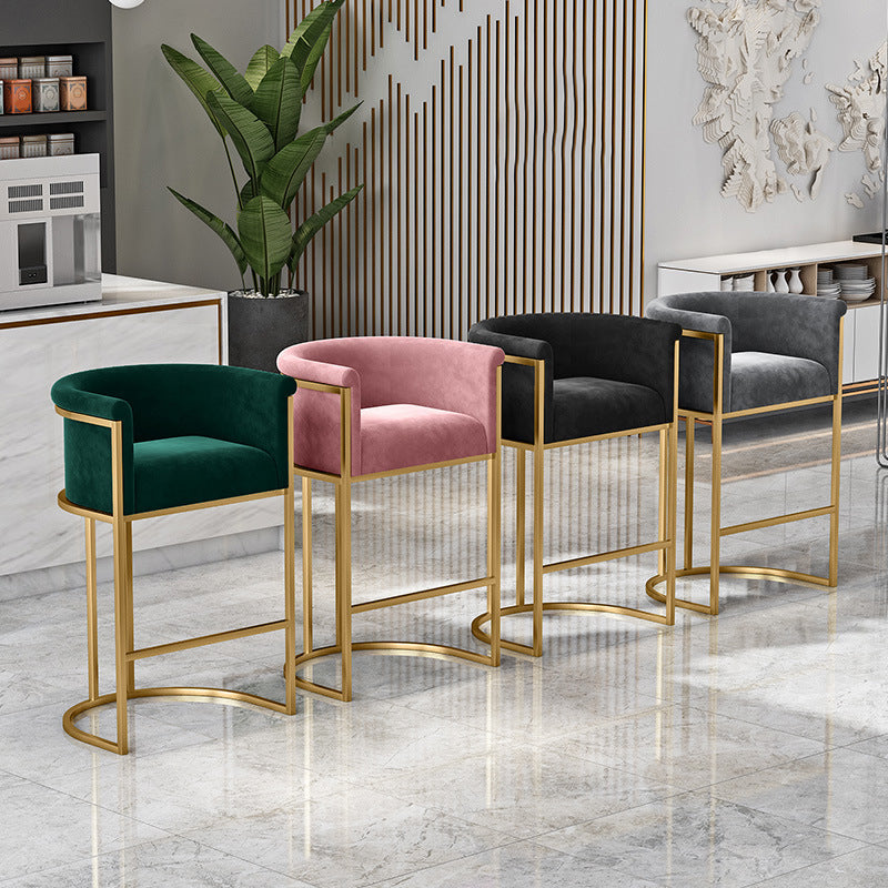 Round Stone Bistro Set 1/2/3/5 Pieces Glam Gold Base Table and Stools