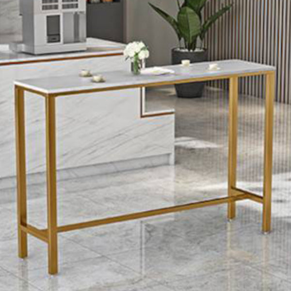 Round Stone Bistro Set 1/2/3/5 Pieces Glam Gold Base Table and Stools