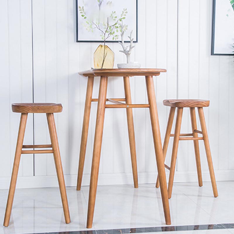 Solid Wood 1/2/3 Pieces Table and Stool Set Modern Indoor Counter Height Set
