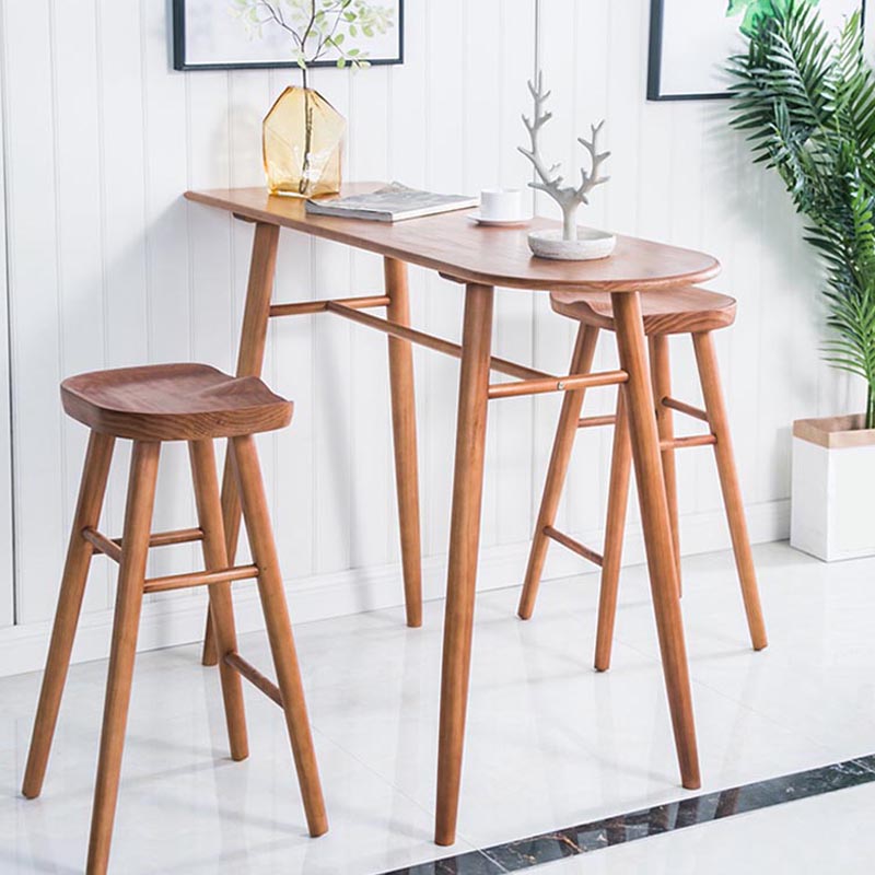 Solid Wood 1/2/3 Pieces Table and Stool Set Modern Indoor Counter Height Set