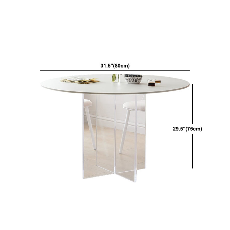 Modern 1/3/4/5 Pieces Dining Set Round Stone Dining Table for Dining Room