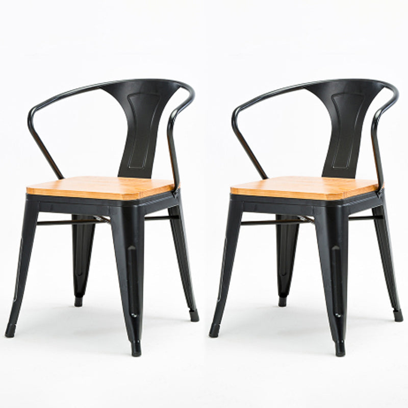 Industrial Dining Chairs Set 1/2/5 Pcs Solid Wood Top Table with Metal Windsor Chairs