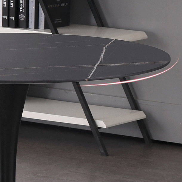 Modern Round Dining Set Stone 1/2/5 Pieces Dining Furniture in Matte Finish for Indoor