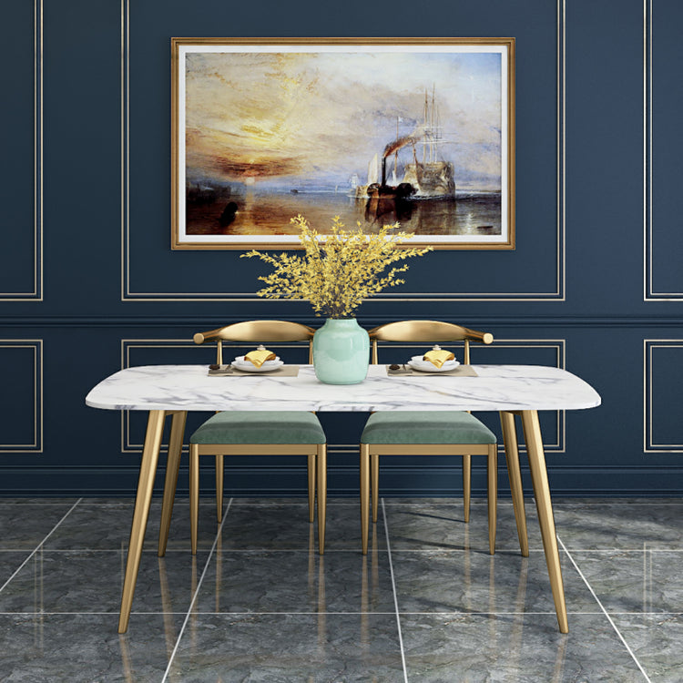 Nordic 1/3/4/5 Pieces Dining Set Rectangle Stone Dining Table for Dining Room