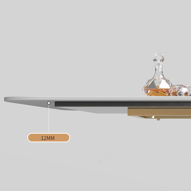 Nordic Sintered Stone Top Dining Set Rectangle 1/3/4/5/7 Pieces Dinette Table Set