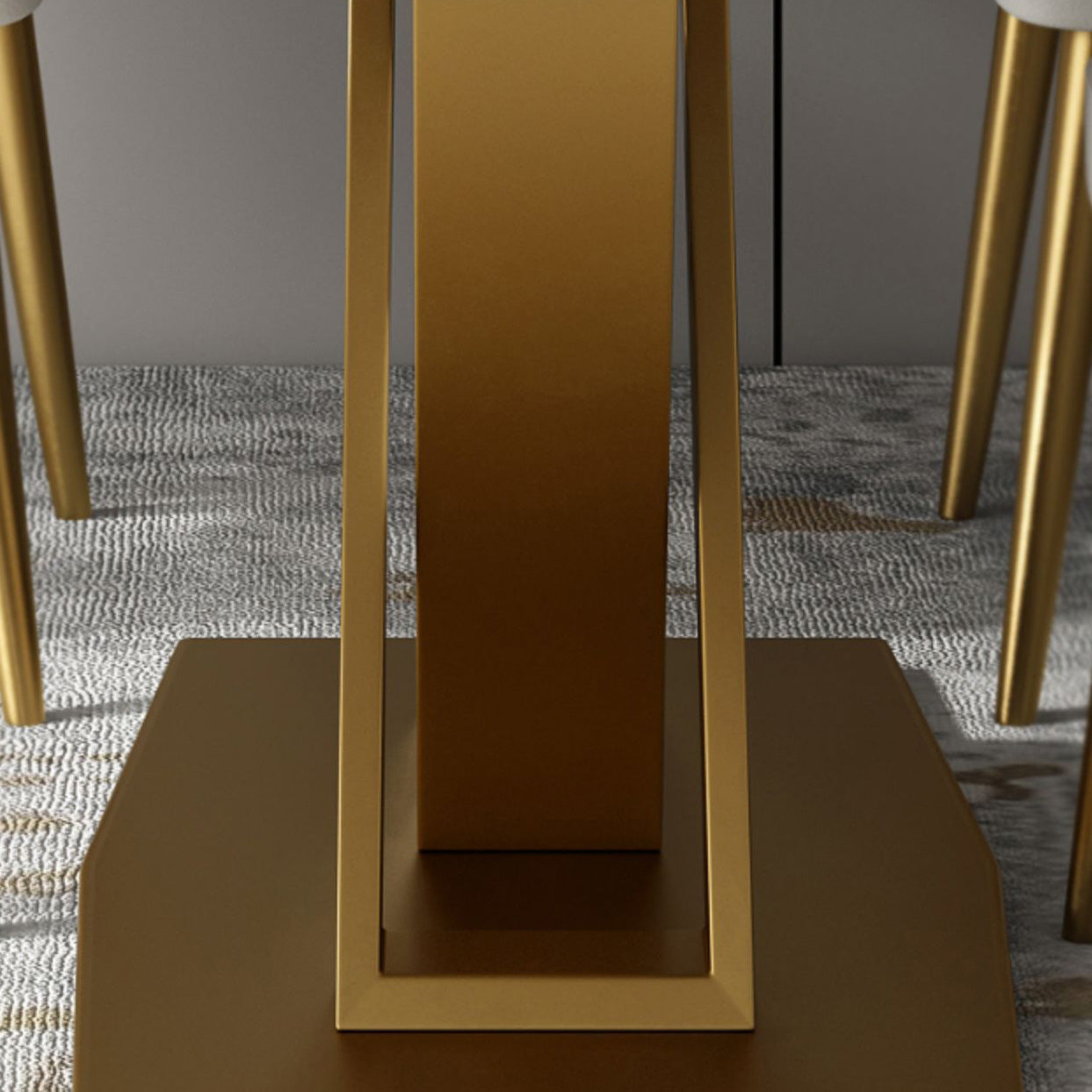 Luxurious Sintered Stone Top Dining Set Rectangular 1/4/5/7 Pieces Dining Room Table Set