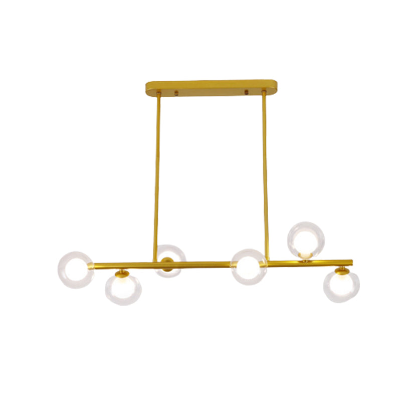 Globe Kitchen Island Lighting Black/Golden Post Modern Ceiling Light for Home