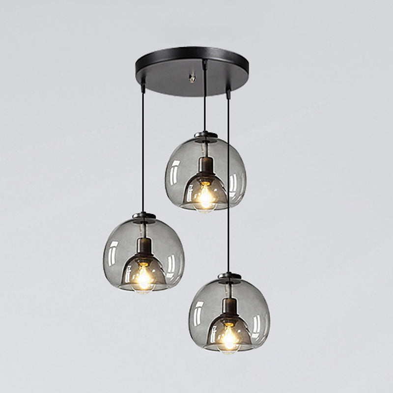 Glass Kitchen Island Pendant Modern Ceiling Fixture for Dining Room