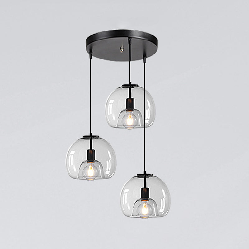 Glass Kitchen Island Pendant Modern Ceiling Fixture for Dining Room