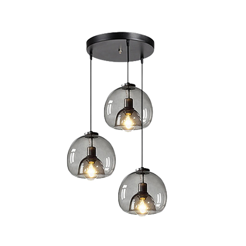 Glass Kitchen Island Pendant Modern Ceiling Fixture for Dining Room