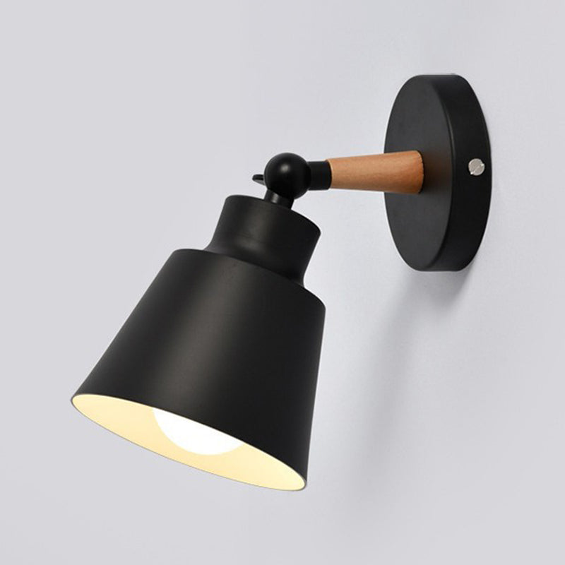 Modernism Metal Wall Light Polish Finish Wood Lighting for Room