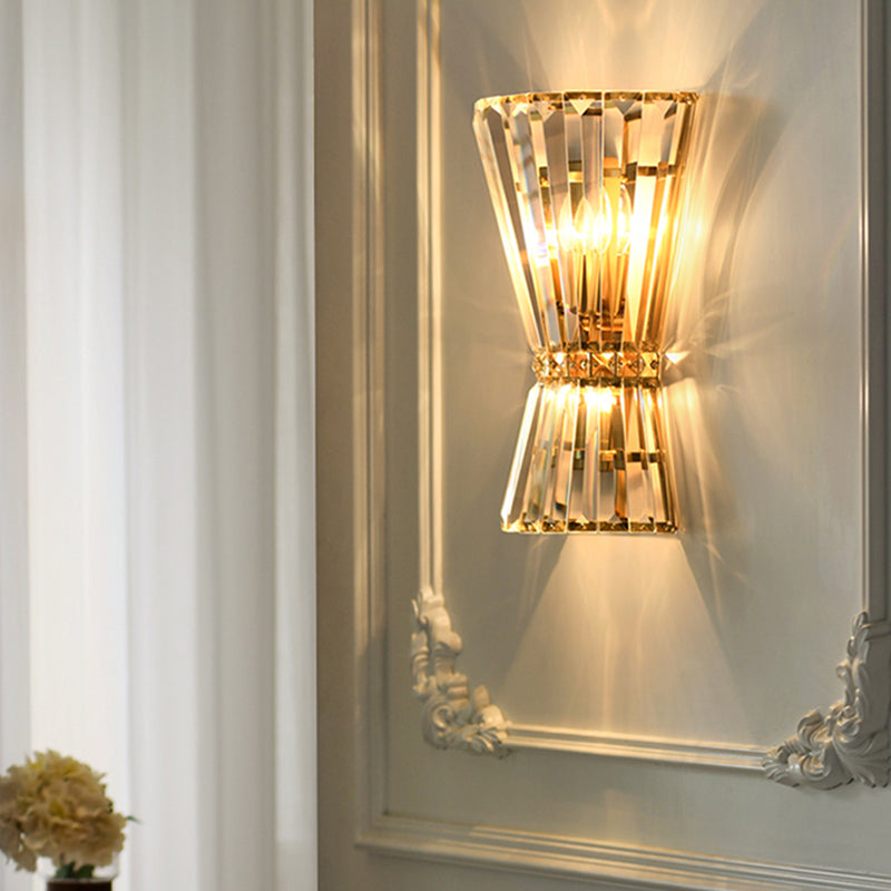 Geometric Shape Crystal Wall Light Modern 2 Lights Wall Light Sconce