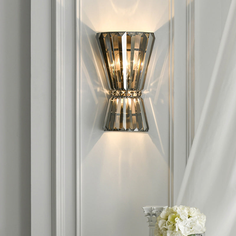 Geometric Shape Crystal Wall Light Modern 2 Lights Wall Light Sconce