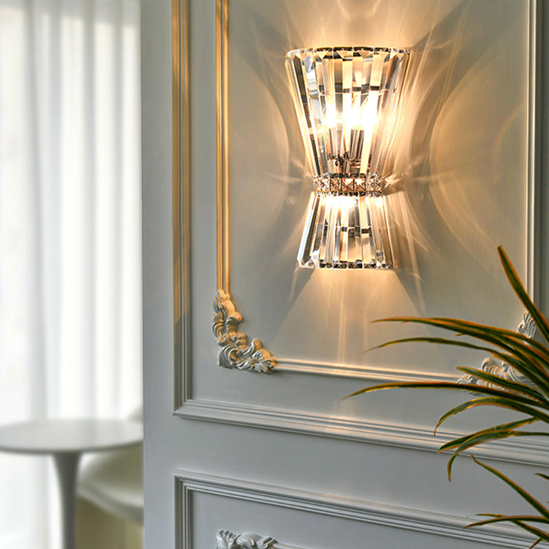 Geometric Shape Crystal Wall Light Modern 2 Lights Wall Light Sconce