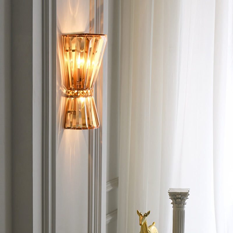 Geometric Shape Crystal Wall Light Modern 2 Lights Wall Light Sconce