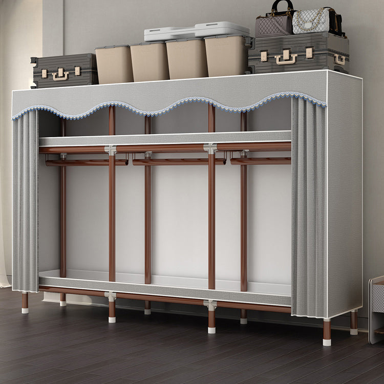 Modern Style Wardrobe Armoire Steel Frame Wardrobe for Bedroom