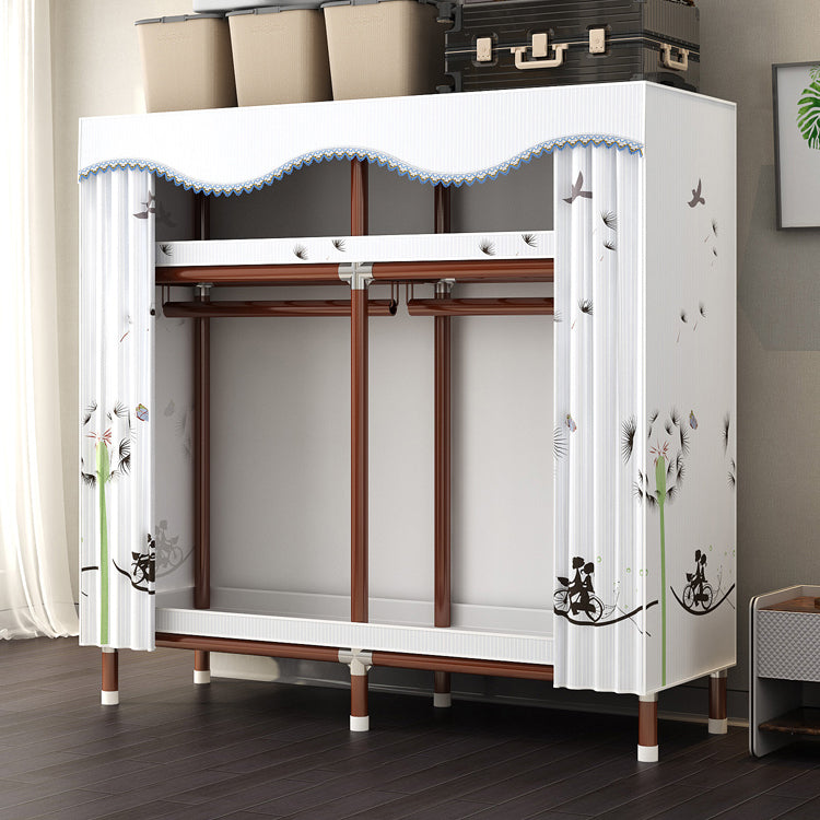 Modern Style Wardrobe Armoire Steel Frame Wardrobe for Bedroom