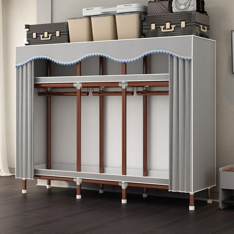 Modern Style Wardrobe Armoire Steel Frame Wardrobe for Bedroom