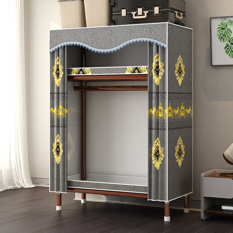 Modern Style Wardrobe Armoire Steel Frame Wardrobe for Bedroom