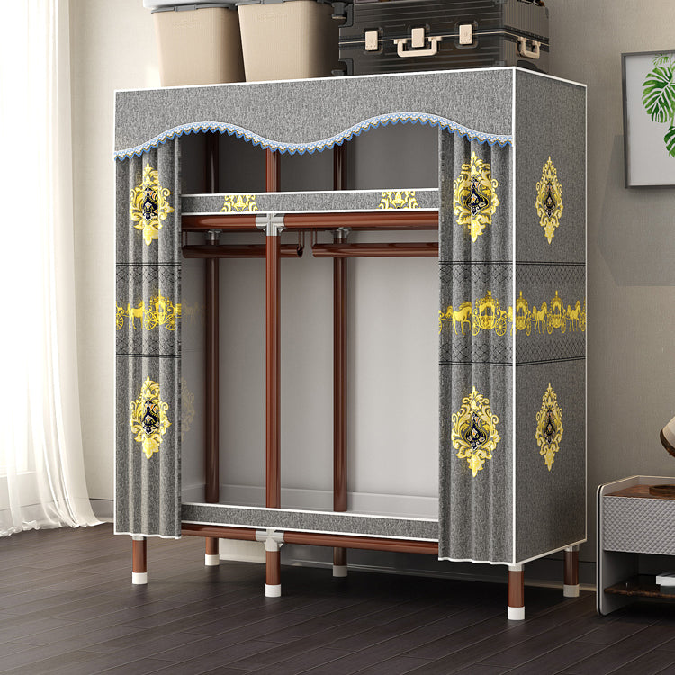 Modern Style Wardrobe Armoire Steel Frame Wardrobe for Bedroom