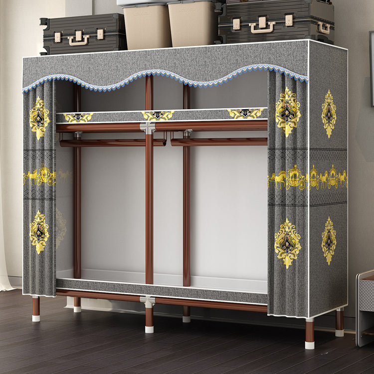 Modern Style Wardrobe Armoire Steel Frame Wardrobe for Bedroom