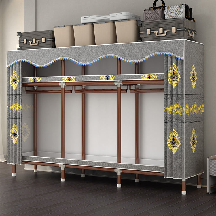 Modern Style Wardrobe Armoire Steel Frame Wardrobe for Bedroom