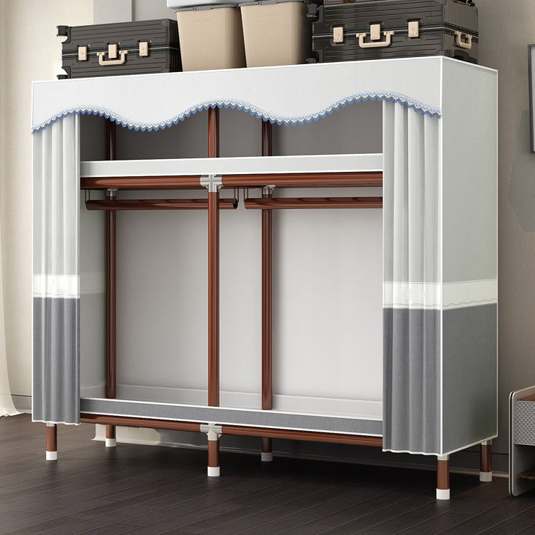 Modern Style Wardrobe Armoire Steel Frame Wardrobe for Bedroom