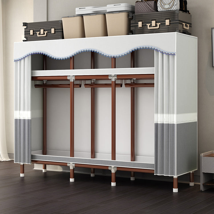 Modern Style Wardrobe Armoire Steel Frame Wardrobe for Bedroom