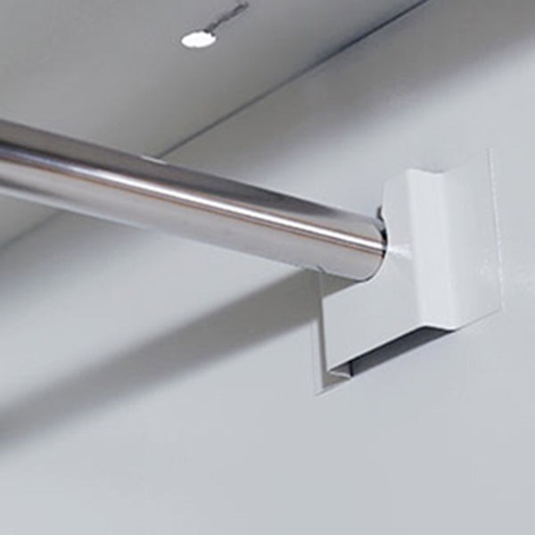 Modern Grey Storage Cabinet with Hinged Door Metal Cabinet for Bathroom