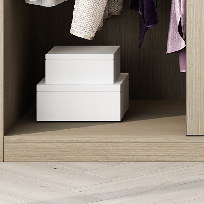 Engineered Wood Wardrobe Armoire Modern Sliding Door Wardrobe