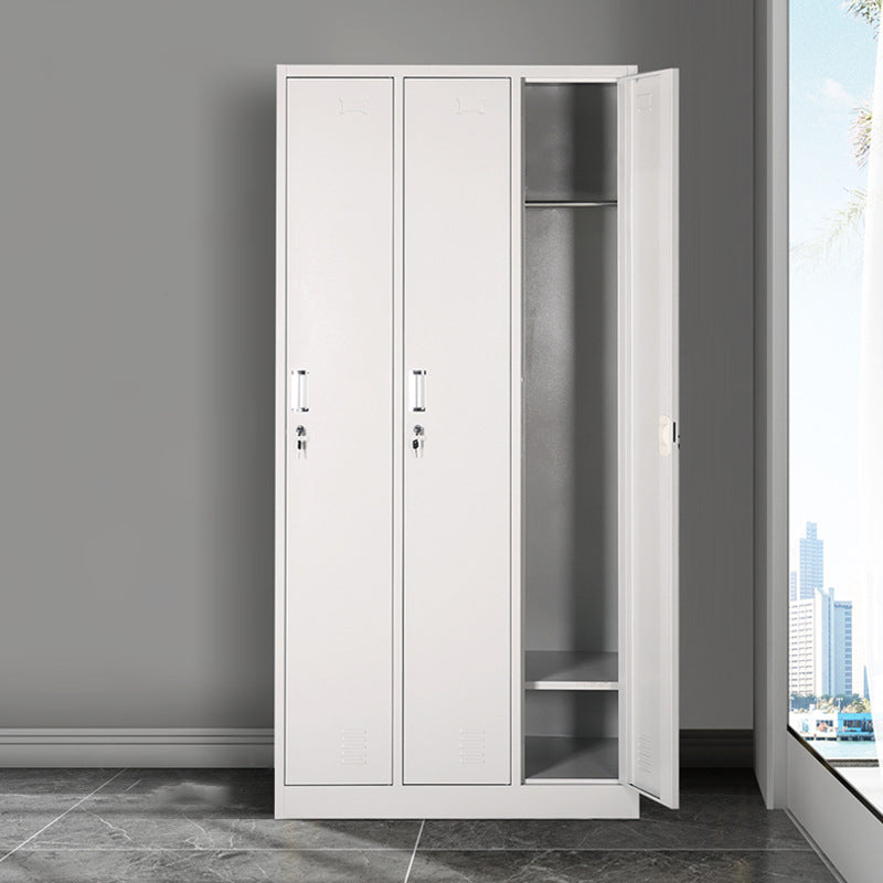 Metal Contemporary Cabinet for Bathroom White Steel Storage Cabinet