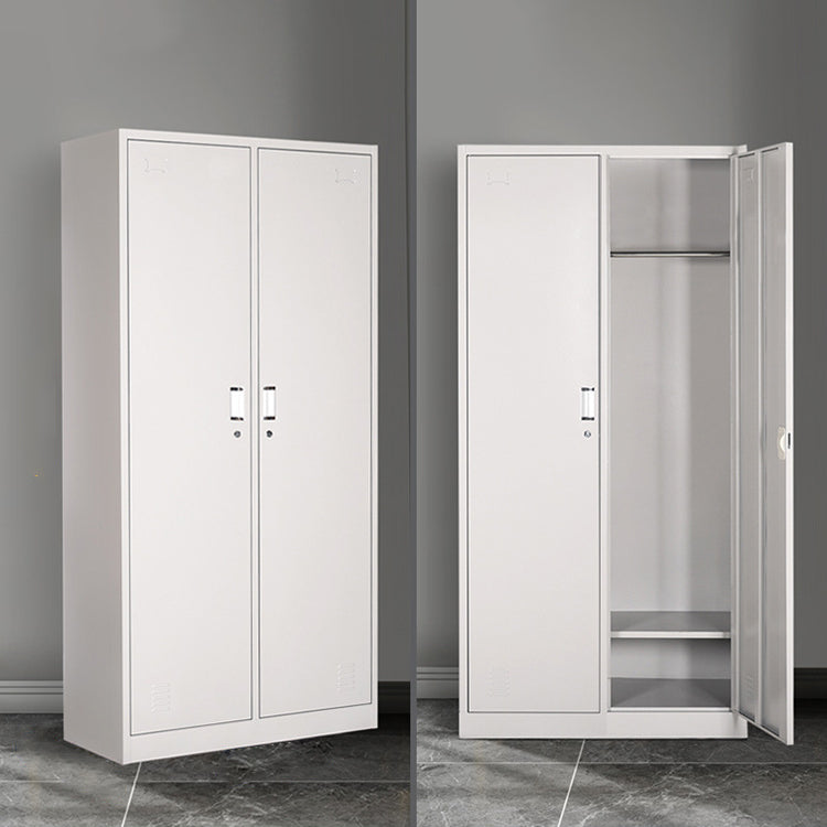 Metal Contemporary Cabinet for Bathroom White Steel Storage Cabinet
