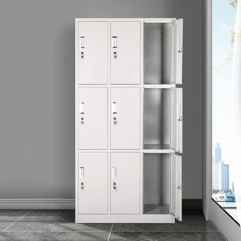 Metal Contemporary Cabinet for Bathroom White Steel Storage Cabinet