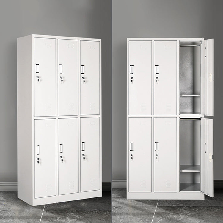 Metal Contemporary Cabinet for Bathroom White Steel Storage Cabinet