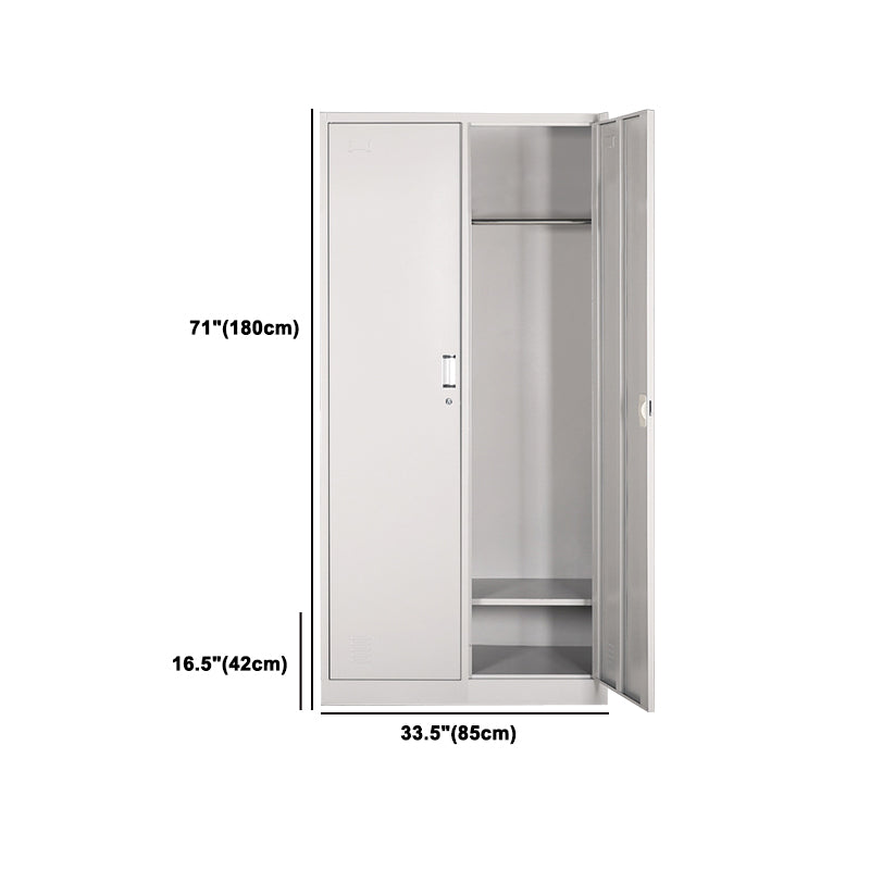 Metal Contemporary Cabinet for Bathroom White Steel Storage Cabinet