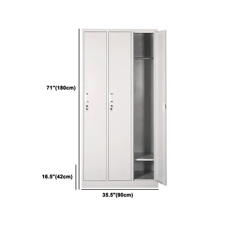 Metal Contemporary Cabinet for Bathroom White Steel Storage Cabinet