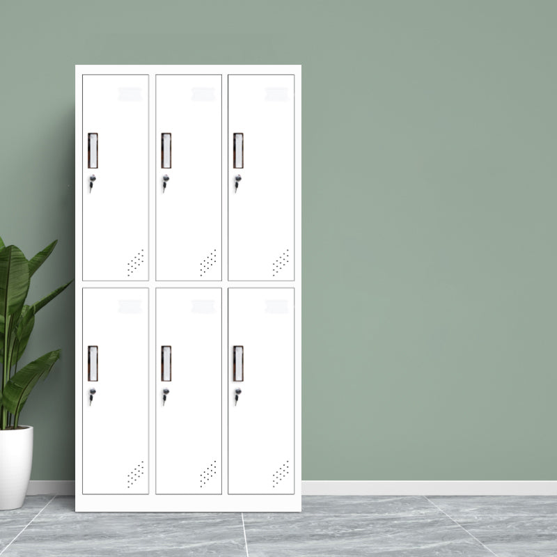 Metallic Finish Cabinet with Hinged Door Contemporary Storage Cabinet for Bathroom