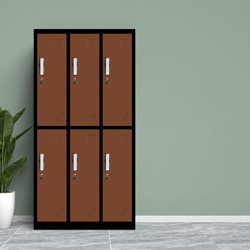 Metallic Finish Cabinet with Hinged Door Contemporary Storage Cabinet for Bathroom