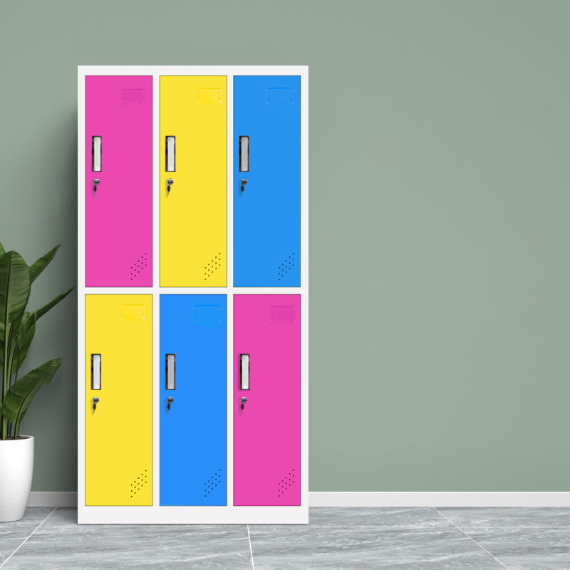 Metallic Finish Cabinet with Hinged Door Contemporary Storage Cabinet for Bathroom