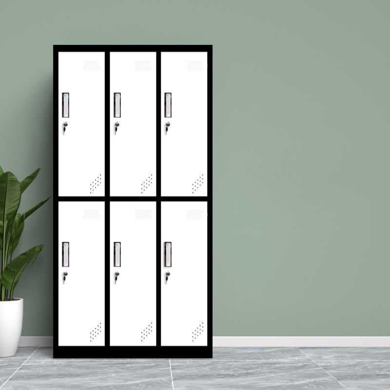 Metallic Finish Cabinet with Hinged Door Contemporary Storage Cabinet for Bathroom