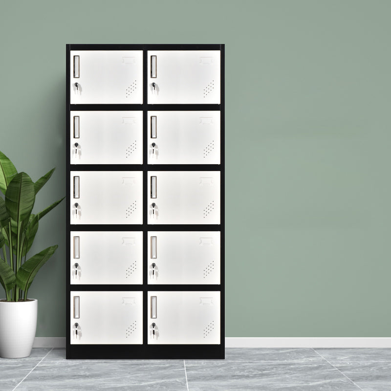 Metallic Finish Cabinet with Hinged Door Contemporary Storage Cabinet for Bathroom