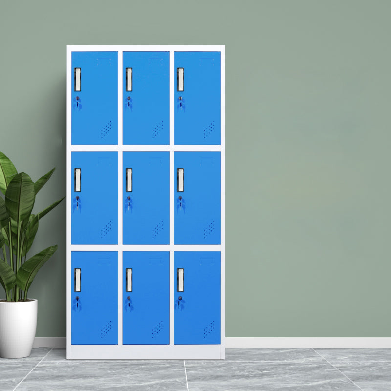 Metallic Finish Cabinet with Hinged Door Contemporary Storage Cabinet for Bathroom