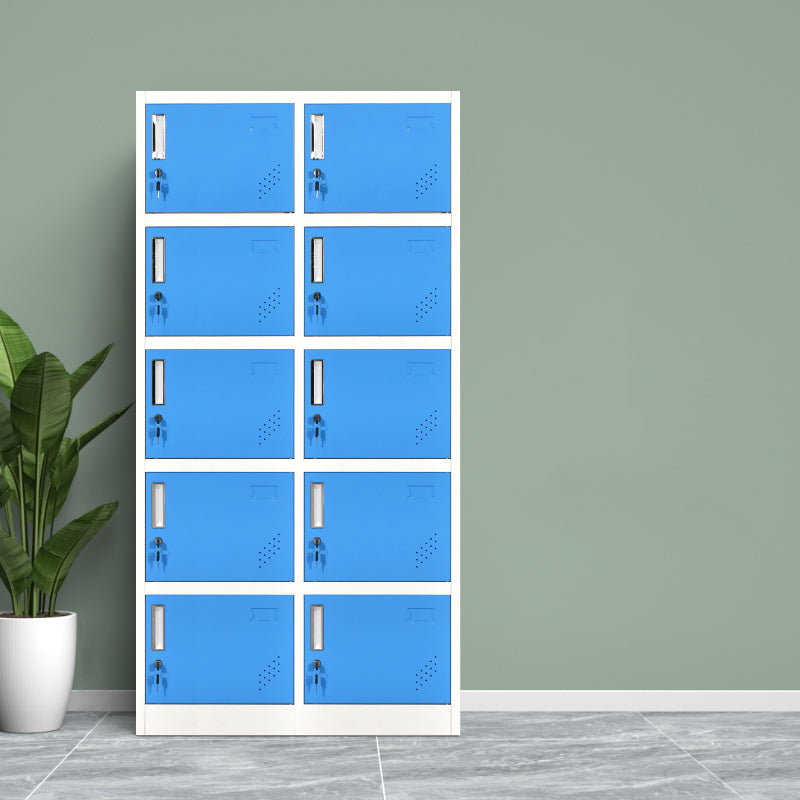 Metallic Finish Cabinet with Hinged Door Contemporary Storage Cabinet for Bathroom