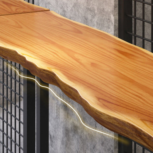 Rectangle Solid Wood Bar Table Set Luxurious 1/3 Pieces Counter Table with High Stools