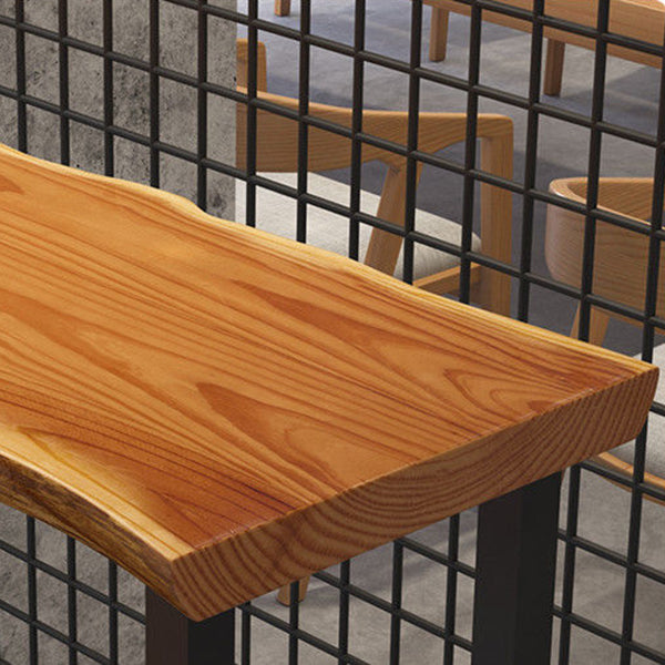 Rectangle Solid Wood Bar Table Set Luxurious 1/3 Pieces Counter Table with High Stools