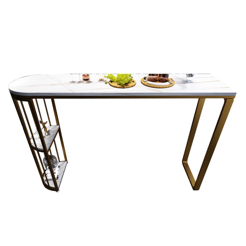 Modern 1/3/5 Pieces Bar Table Set Stone Counter Table with High Stools