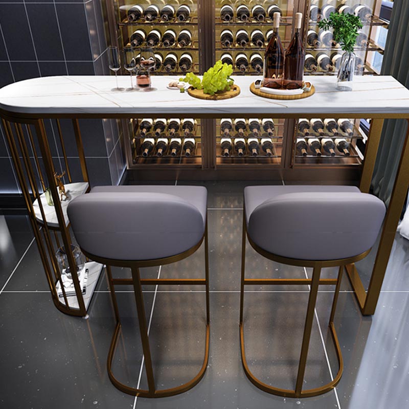 Modern 1/3/5 Pieces Bar Table Set Stone Counter Table with High Stools