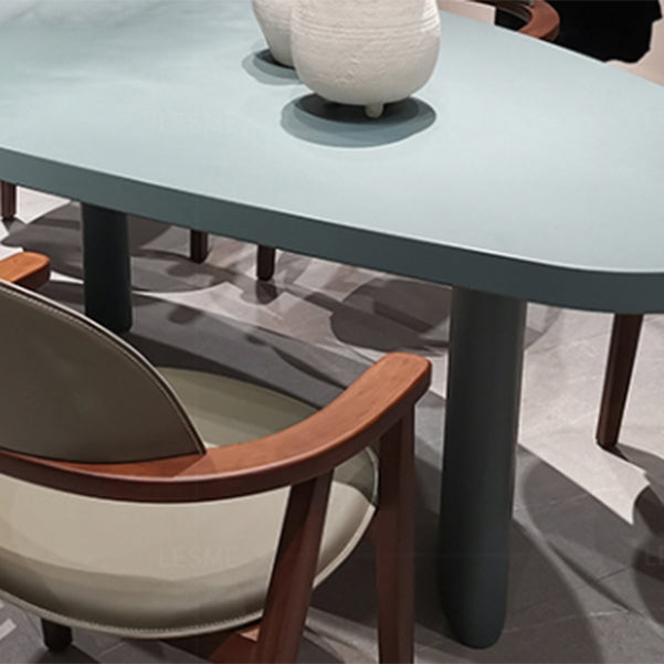Unconventional Shape Contemporary Office Desk Solid Wood Home Writing Desk