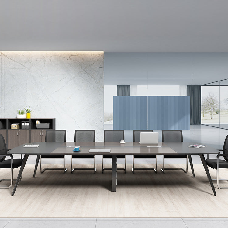 Modern Style Curved Desk Home Office Artificial Wood Writing Desk