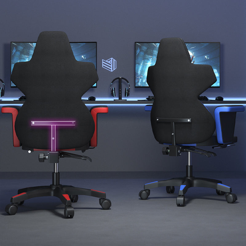 Modern Fixed Arm Desk Computer Chair High-Back Chair with Wheels